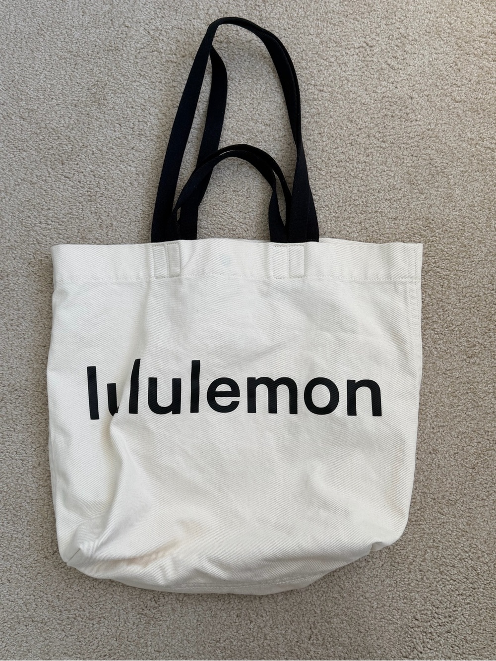 Lululemon Double Handle Canvas Tote Bag